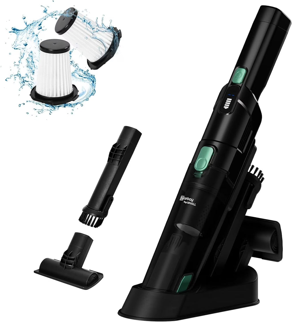 Cordless Handheld Vacuum with LED Display, 15KPA Suction, Fast Charging Dock N674