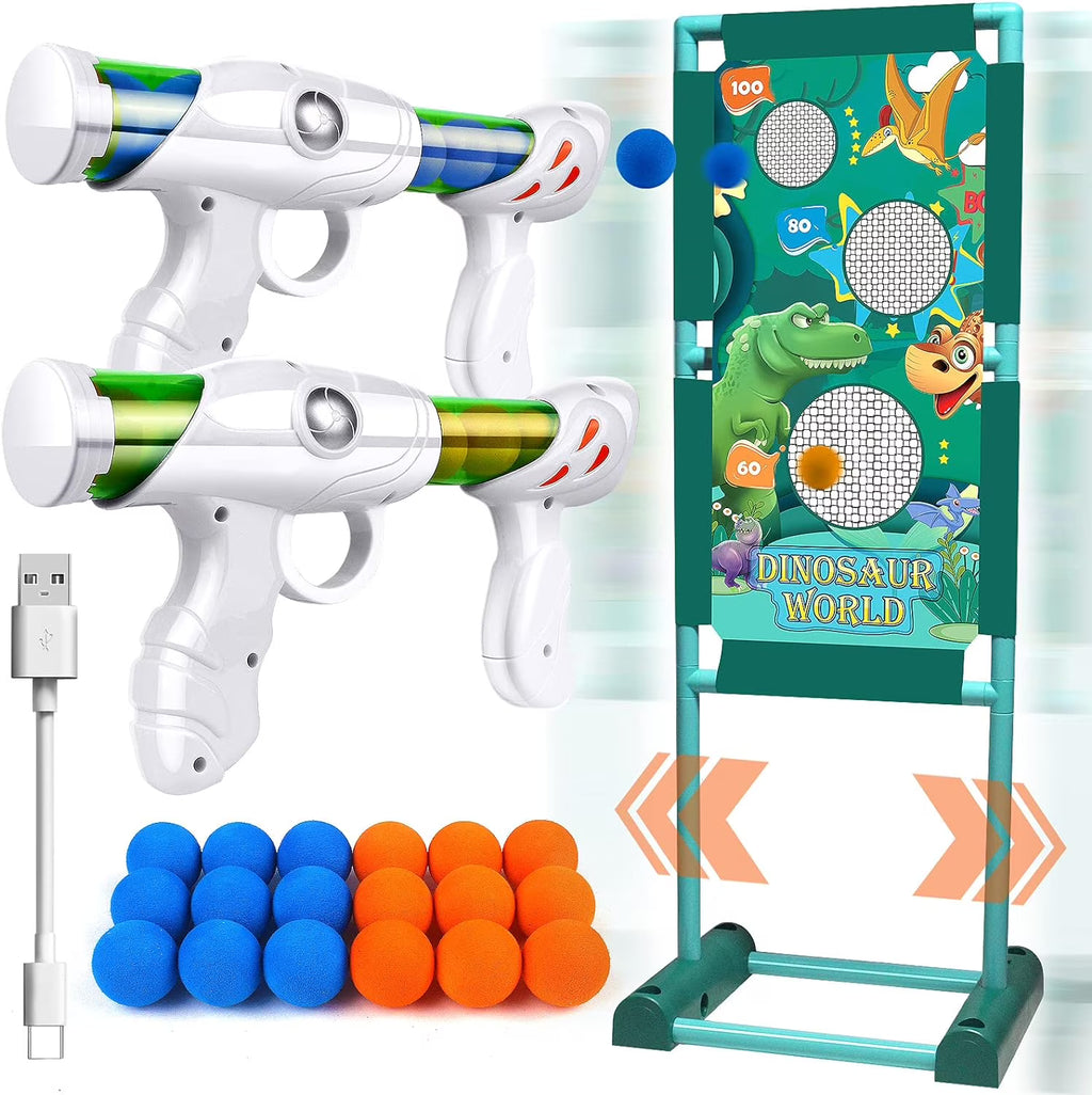2 Blaster Gun with 18 Foam Balls and Moving Shooting Target C5454