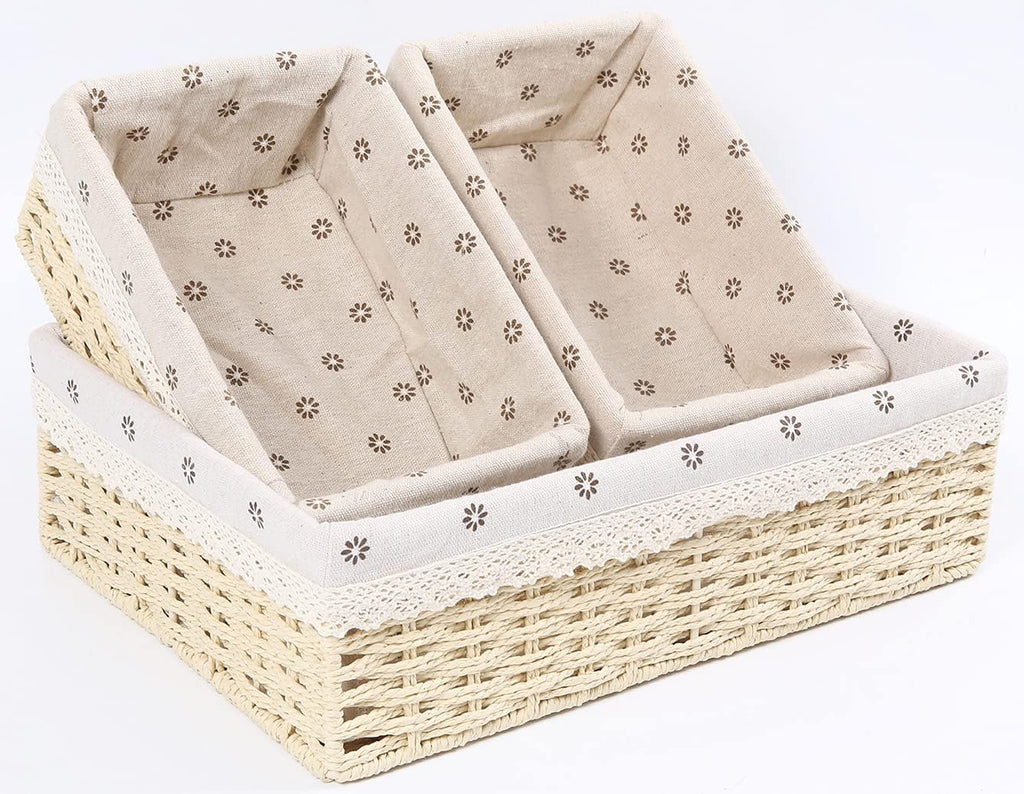 Paper Rope Woven Storage Baskets V5072