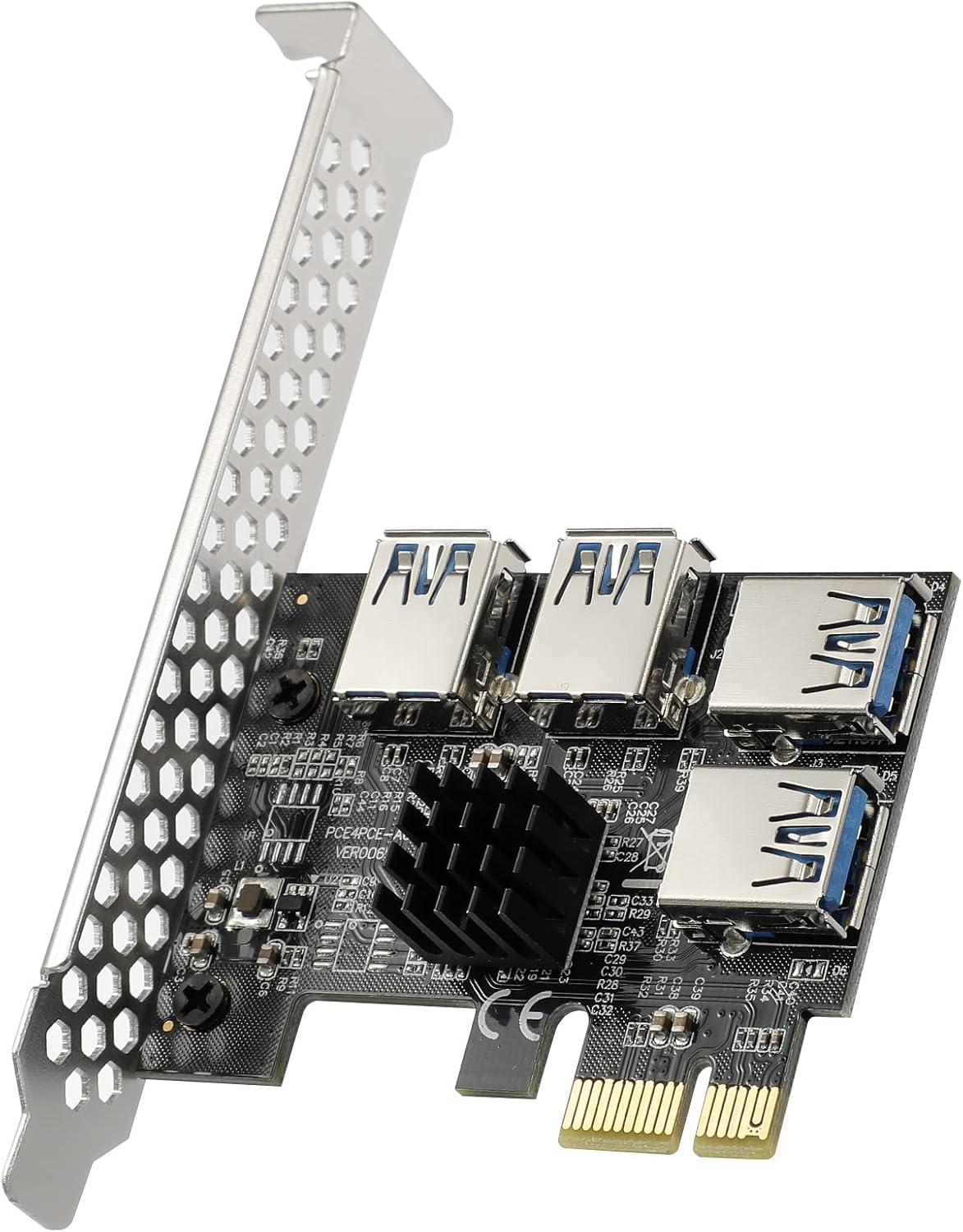 Black PCIe Riser Card 6-Pieces O798
