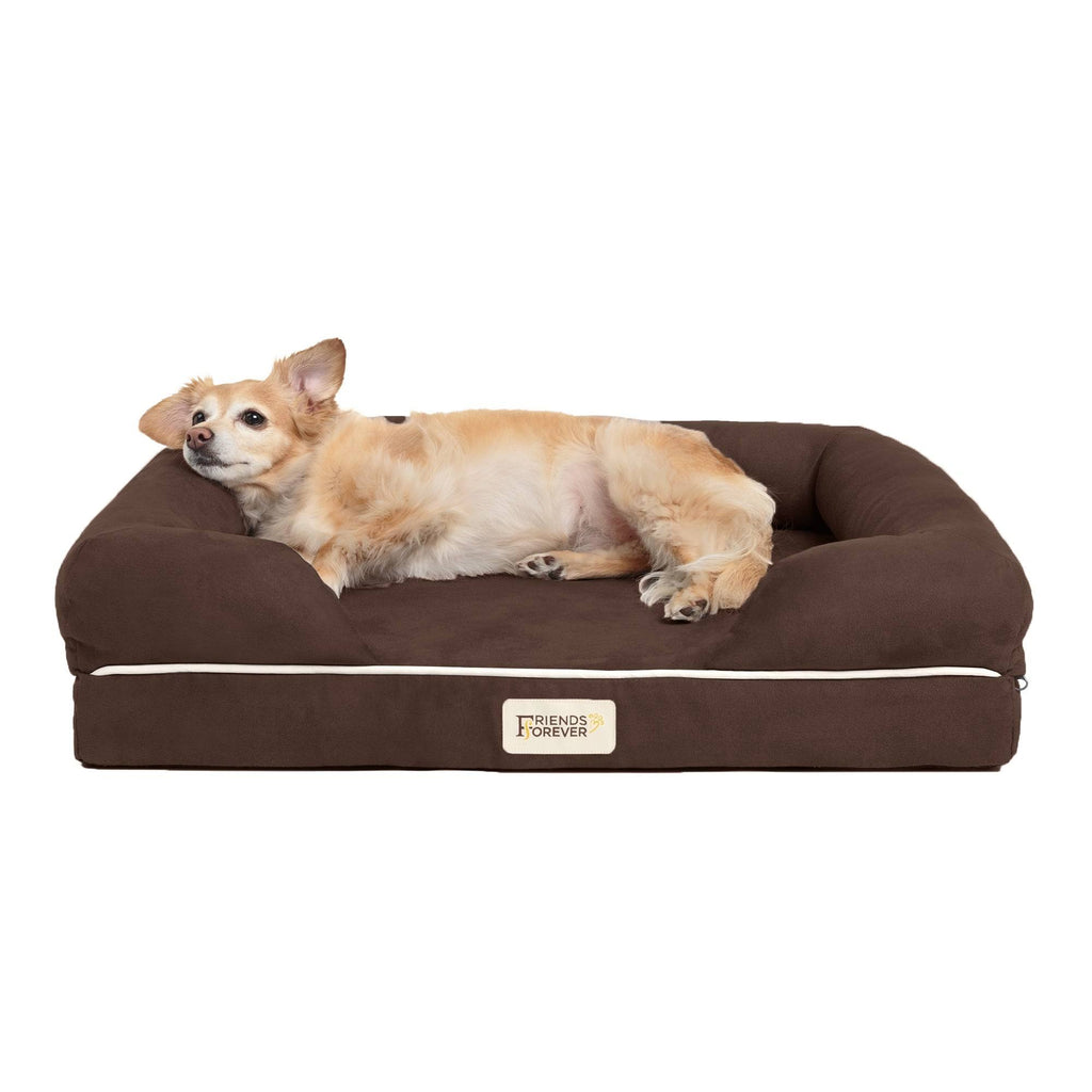 Khaki Chester Pet Couch with Solid Memory Foam X4557
