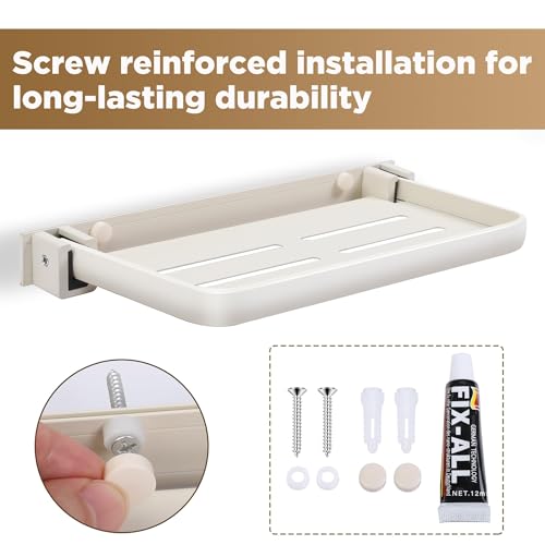Aluminum Wall-mounted Foldable Shelf (16 inch) P43938