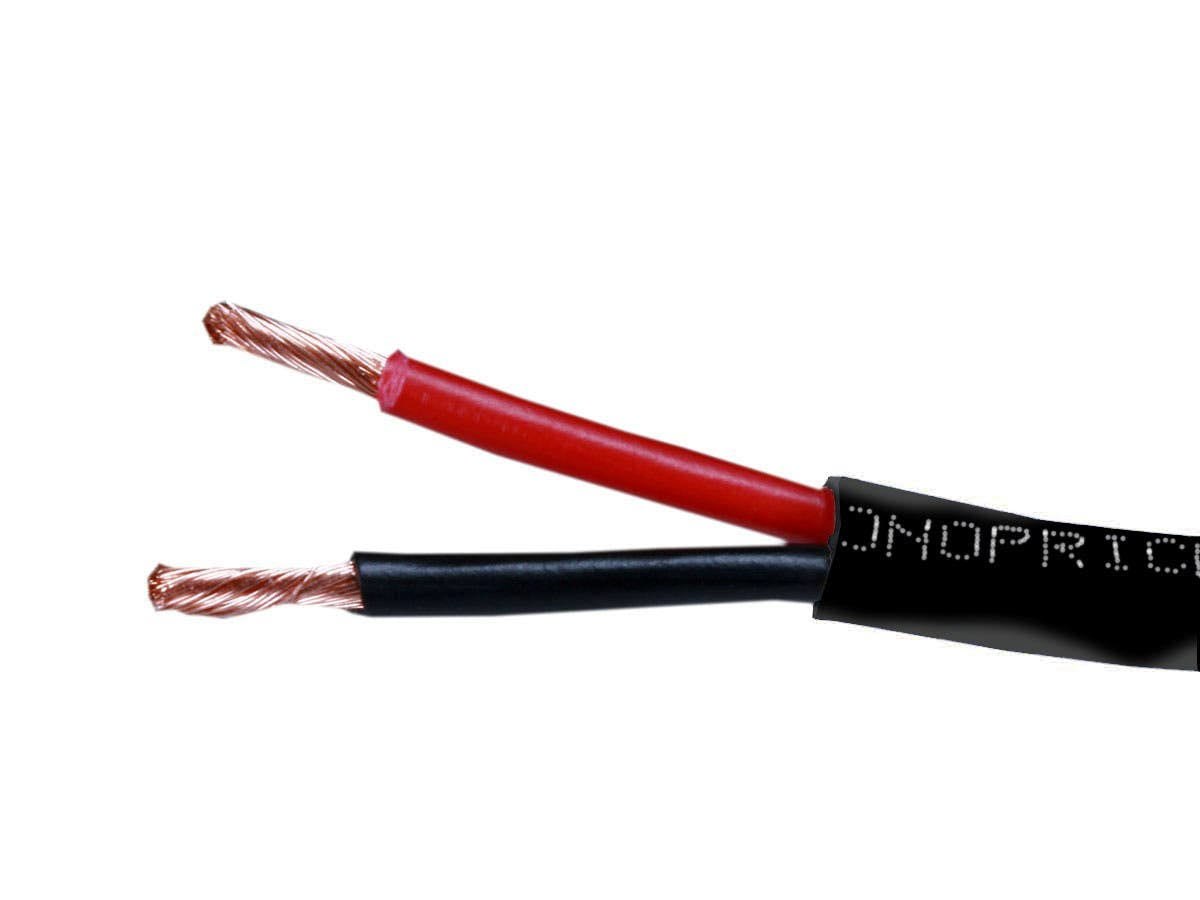 16AWG CL2 Rated 4-Conductor Speaker Wire, 250 Feet, Black, Oxygen-Free Bare Copper Q9895