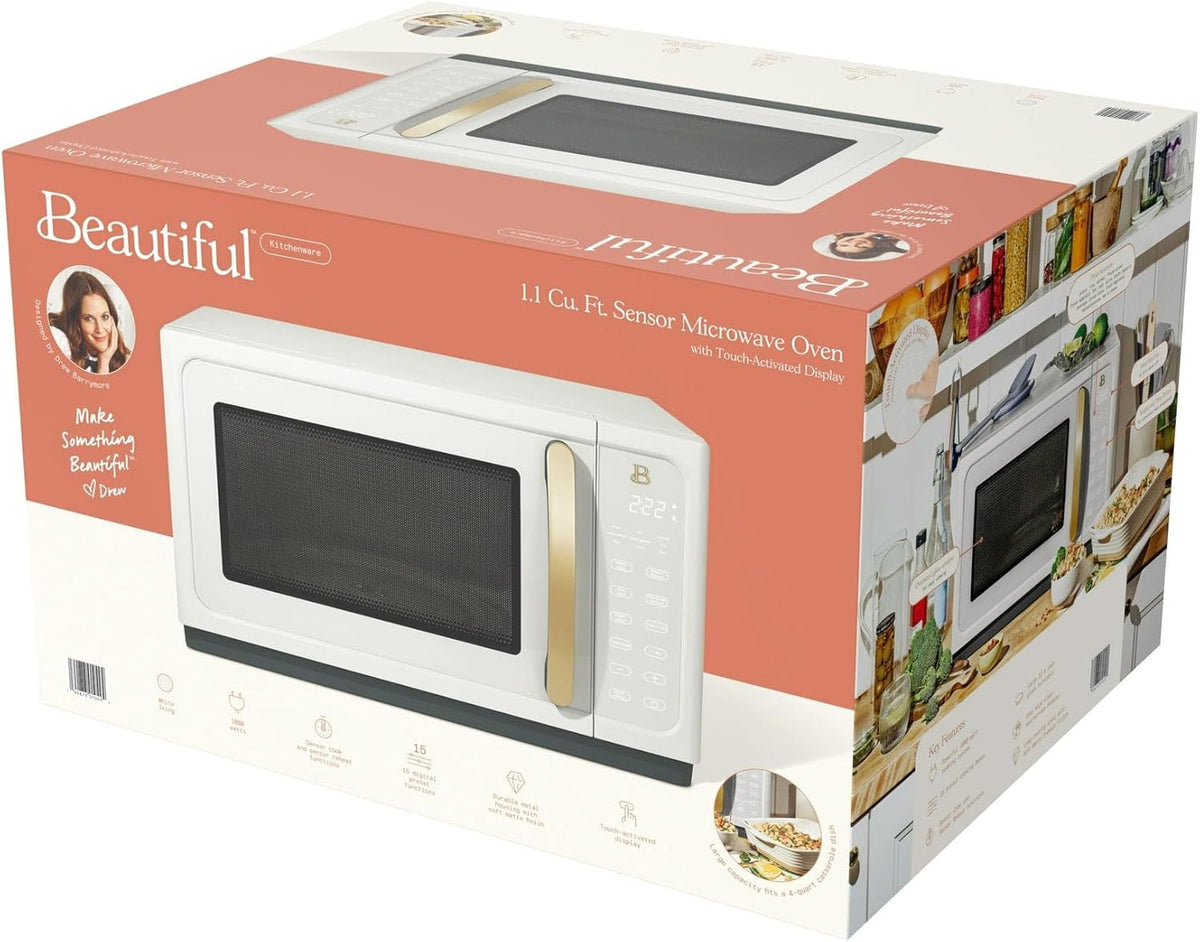 White 1.1 Cu Ft 1000 Watt Sensor Microwave Oven with Turntable U707520
