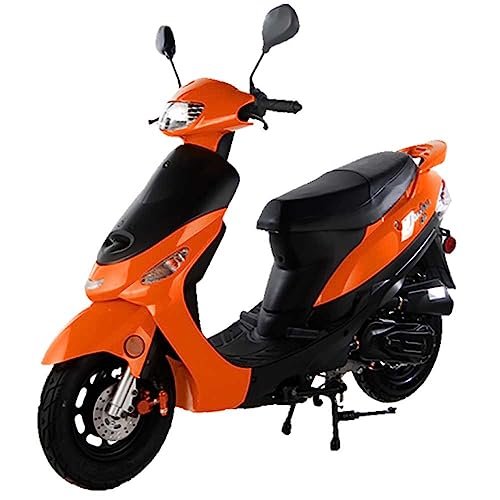 49cc/50cc Gas Scooter Moped with Rear Storage Trunk (Black) W947