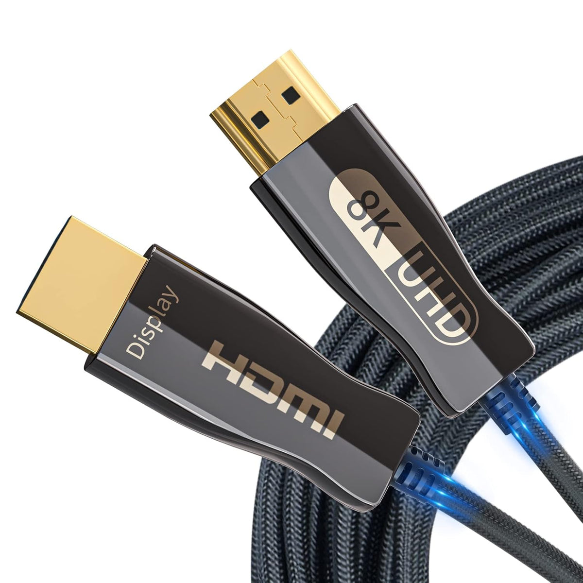 8K Fiber Optic HDMI 2.1 Cable 50ft, 48Gbps, Pack of 2 X605331