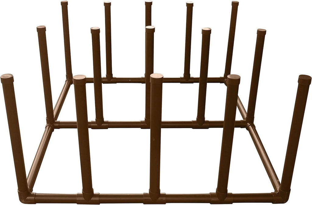 Float and Raft Rack 12 Bar Poolside Storage Organizer (61" W x 44" L x 26.5" H) Brown H392686