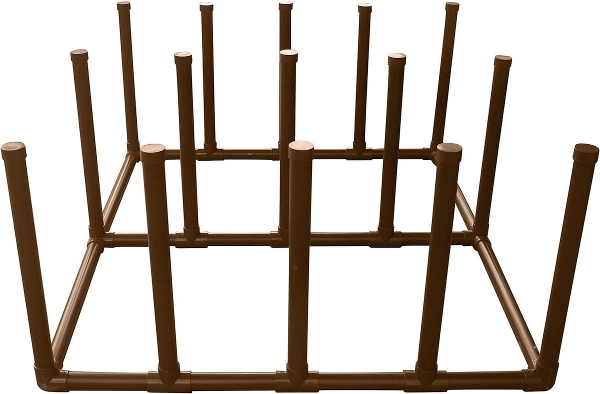 Float and Raft Rack 12 Bar Poolside Storage Organizer (61" W x 44" L x 26.5" H) Brown H392686