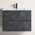 Blackish Green Marble Wall-Mounted Single Bathroom Vanity Set E639