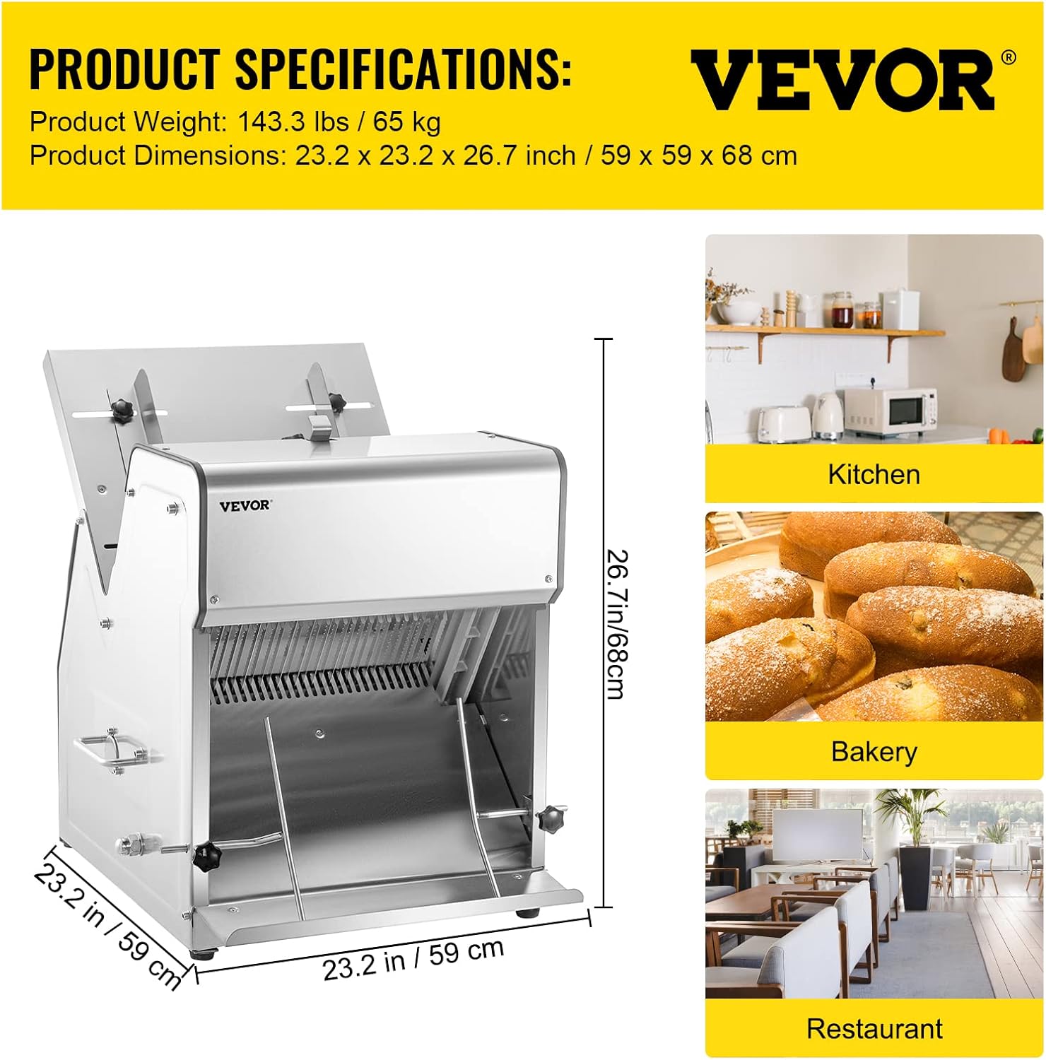 12mm Electric Bread Slicer 31PCS 110V Bread Cutter P271