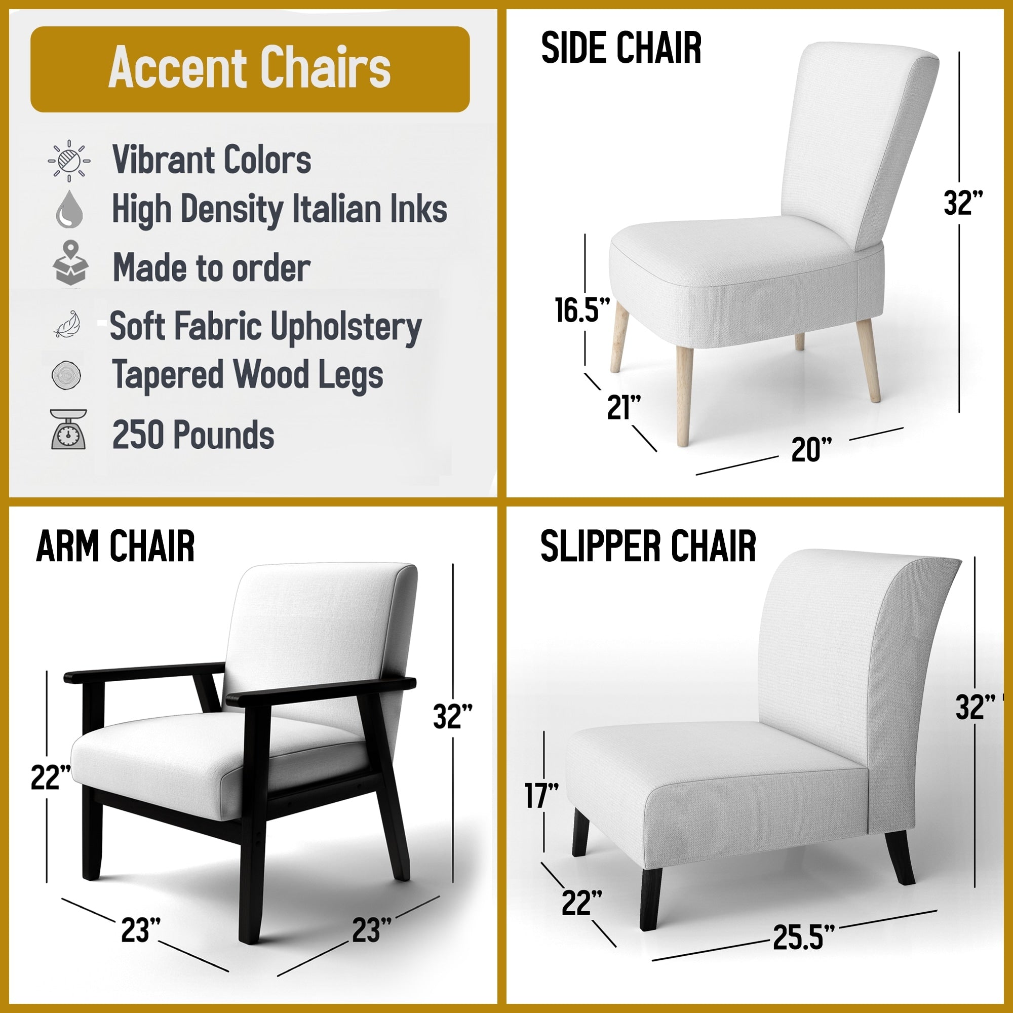 Upholstered Traditional Accent Chair U3109