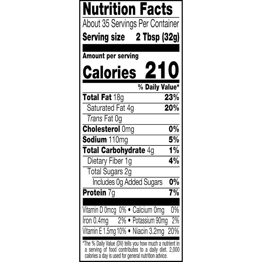 Creamy Peanut Butter Spread, No Sugar Added, 40 oz jar (Pack of 2) D956