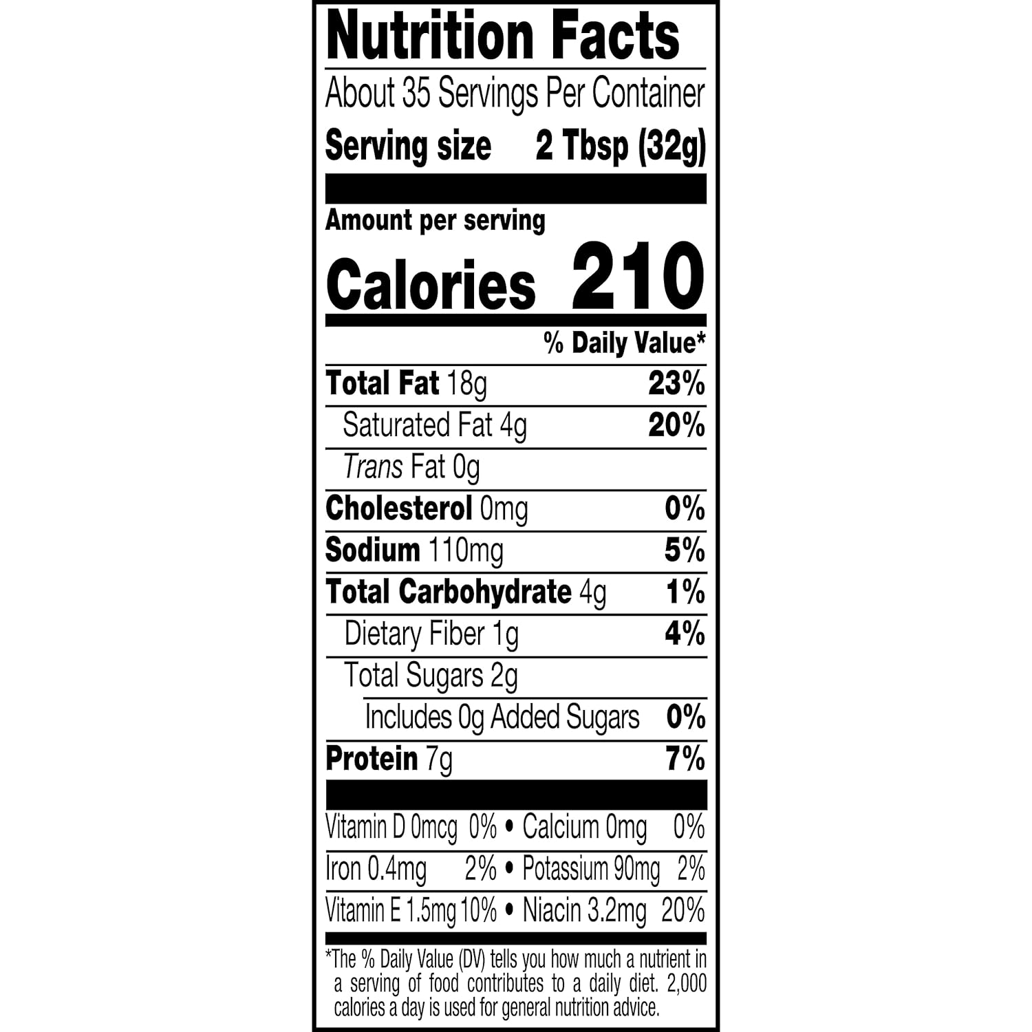 Creamy Peanut Butter Spread, No Sugar Added, 40 oz jar (Pack of 2) D956