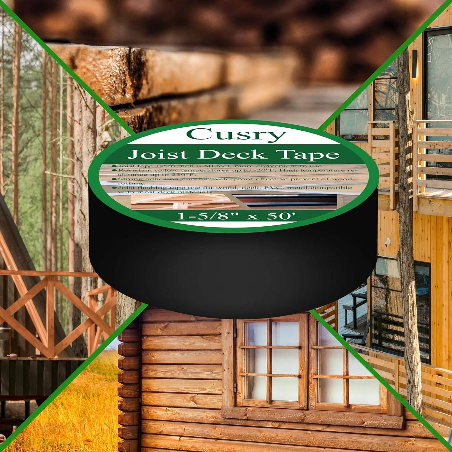 1-5/8" X 50' Deck Butyl Flashing Tape, 8 Packs L560879