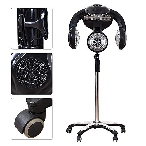 1250w Wall-Mount Hair Dryer with LCD Display J754