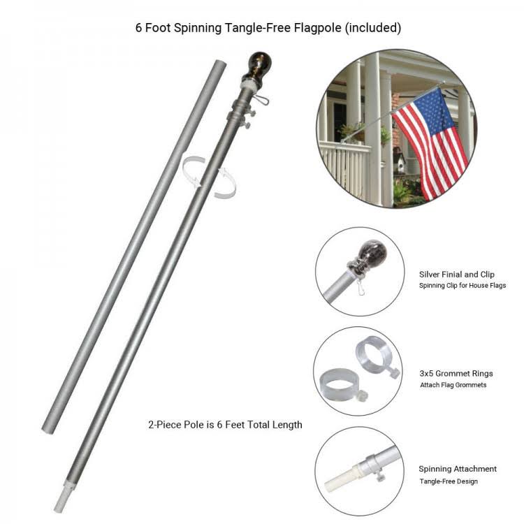 Blue 3x5 Flag and Accessory Kit X370867