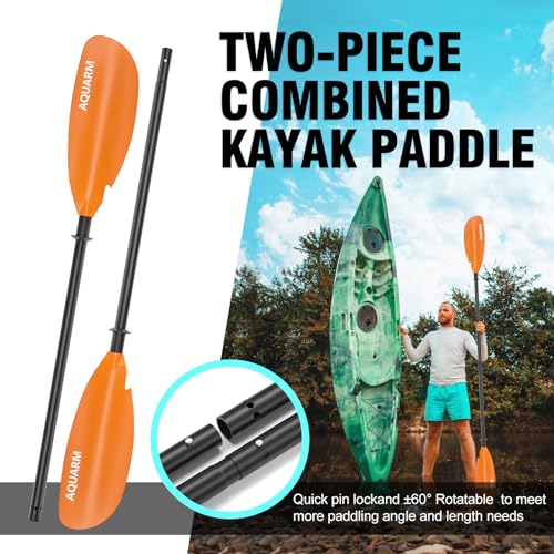 Aluminum Shaft Reinforced Fiberglass Blade Adjustable Kayak Paddle 231cm K53503