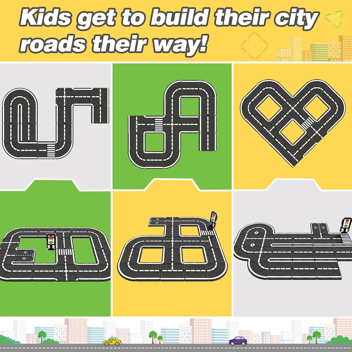 Magnetic Tiles City Road Set Magnetic Blocks Z140541