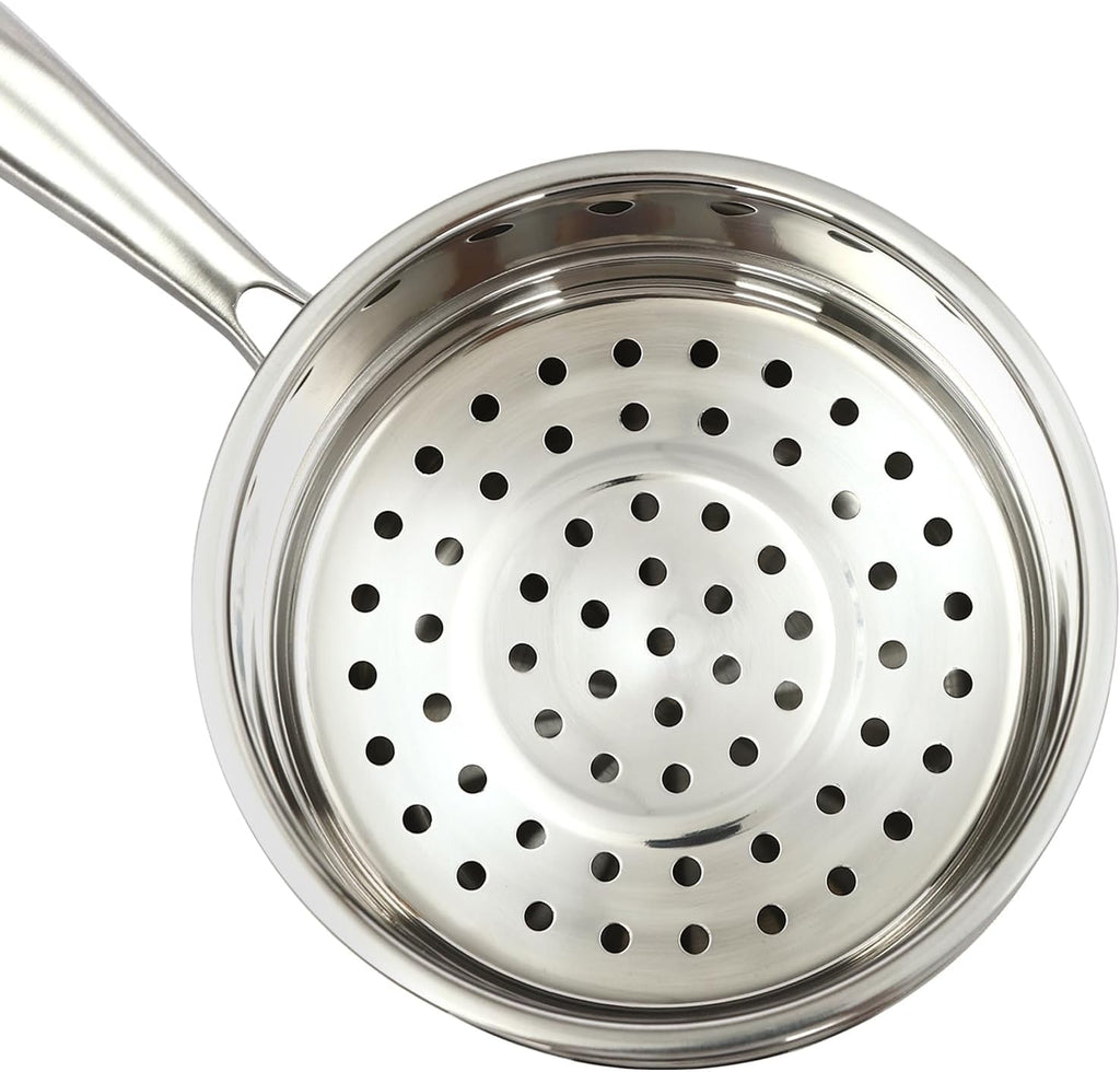 2-Layer Stainless Steel Steamer Pot with Transparent Lid F85972