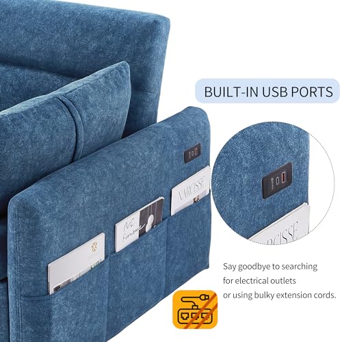 Gray Velvet Convertible Sleeper Sofa Bed W290