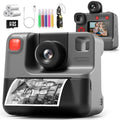 Blue FHD Selfie Digital Video Camera with 3 Rolls Print Paper & 32G Card C94480