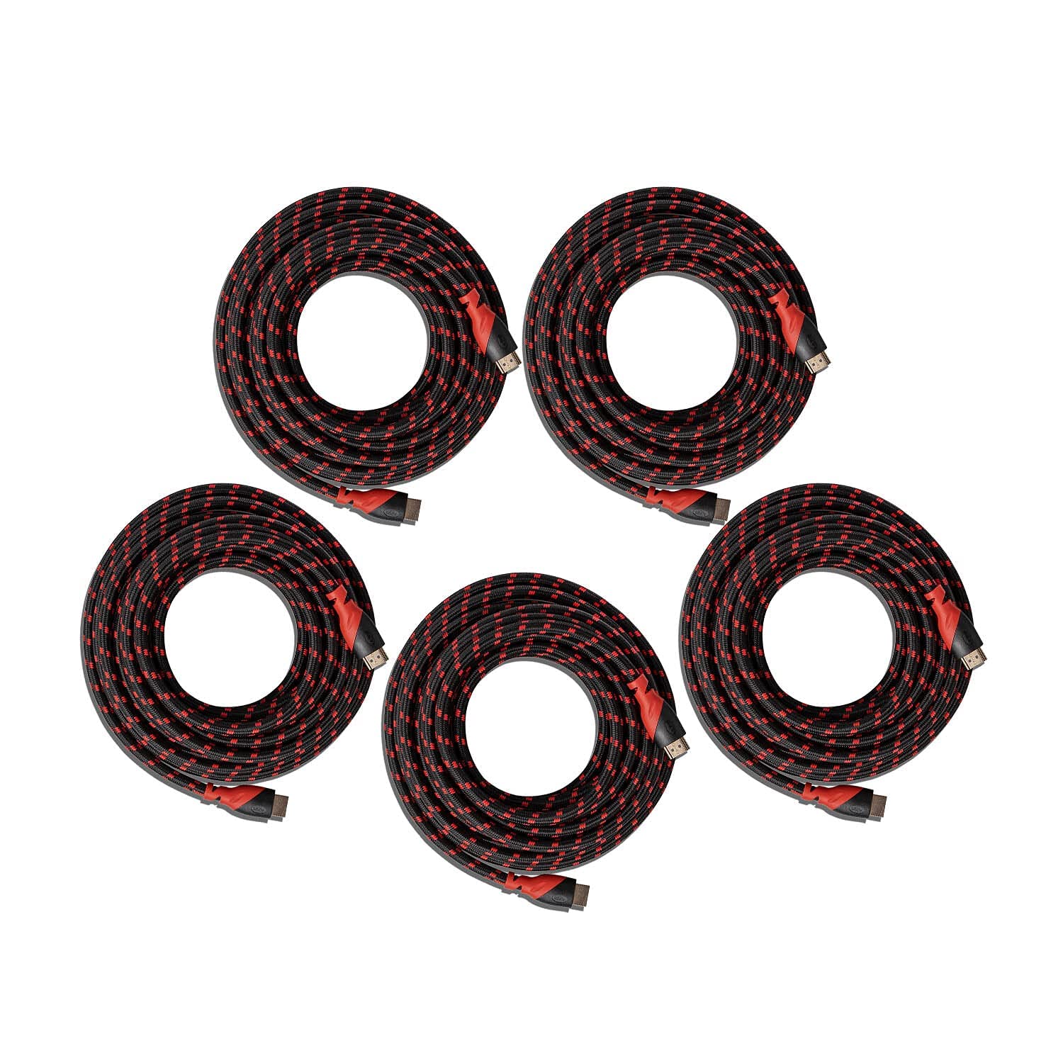 High Speed HDMI Cable 25 Ft with Ethernet 5 Pack B3317
