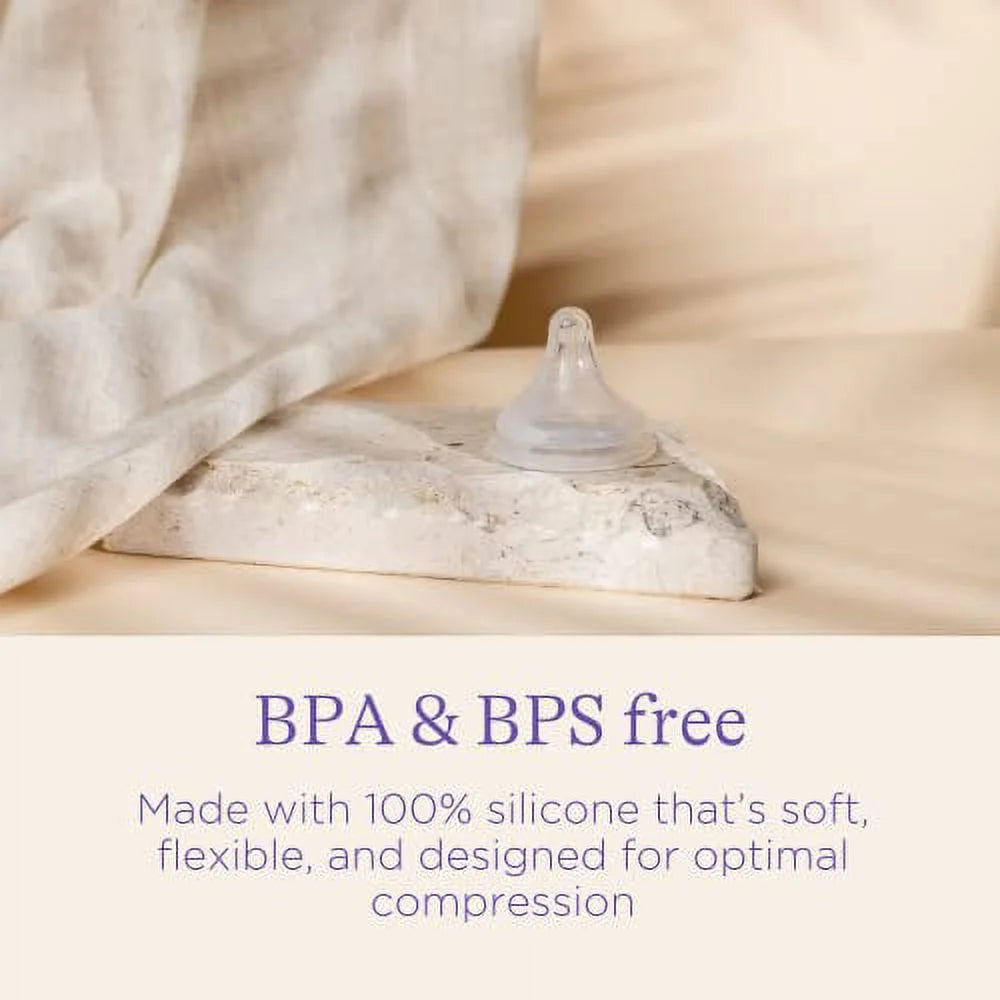 8 Ounces Baby Bottles with 3 Medium Flow Nipples R842