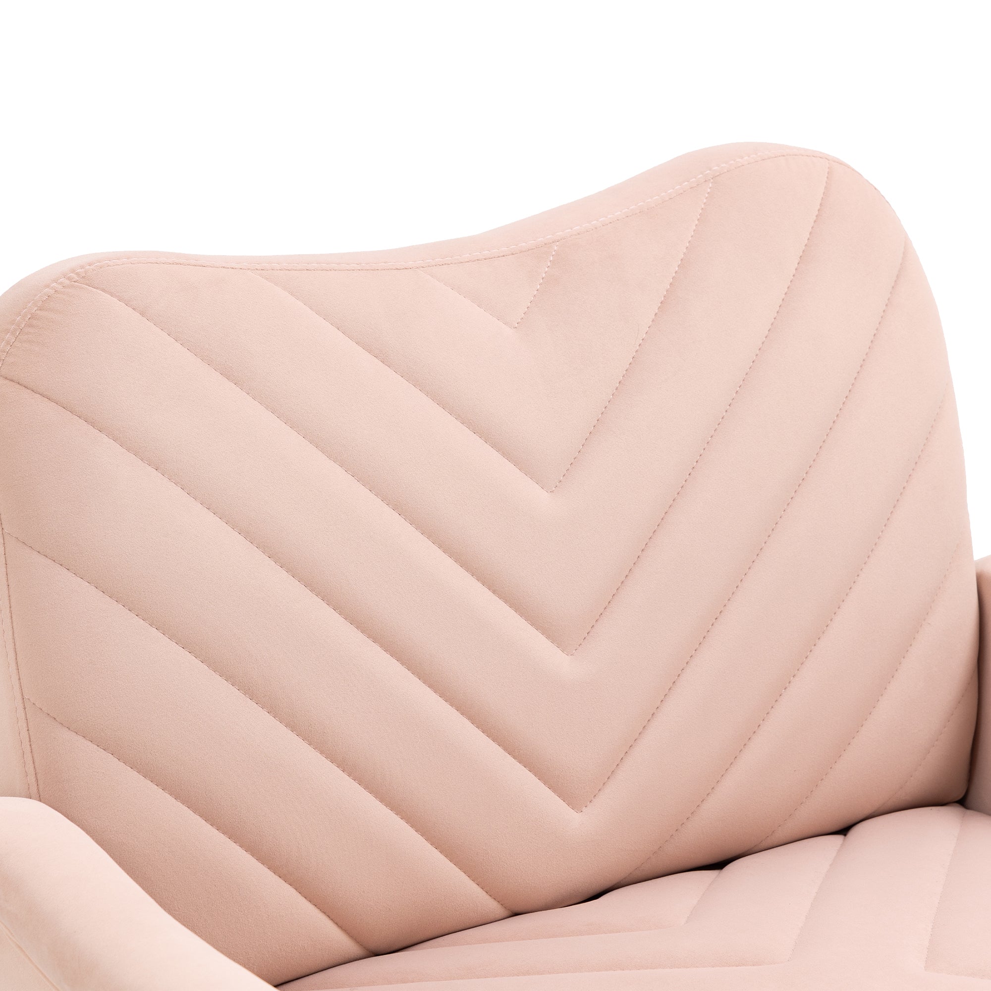 Velvet Single Sofa Chair with Rose Golden Metal Legs J59225