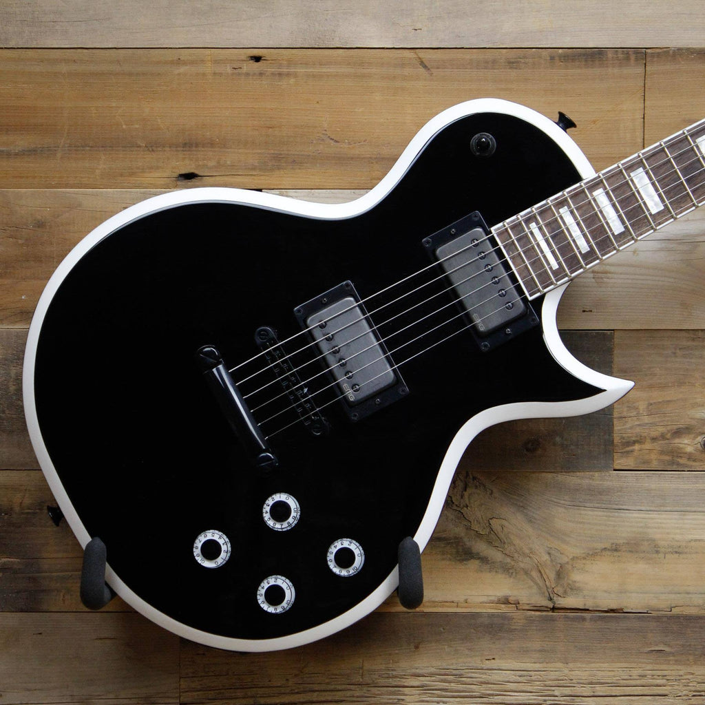 Black with White Bevels Electric Guitar L447