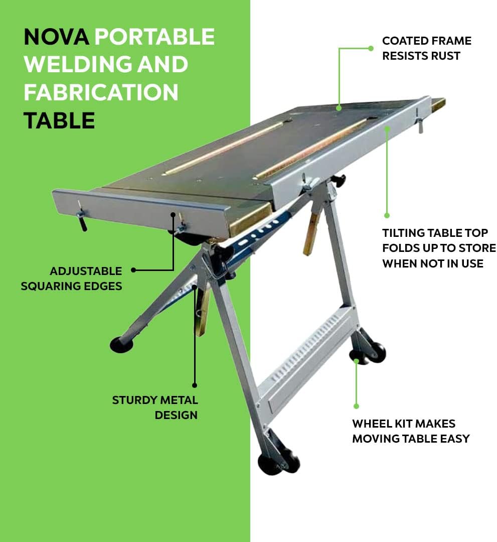 Portable Welding and Fabrication Table Adjustable Tilt W903322