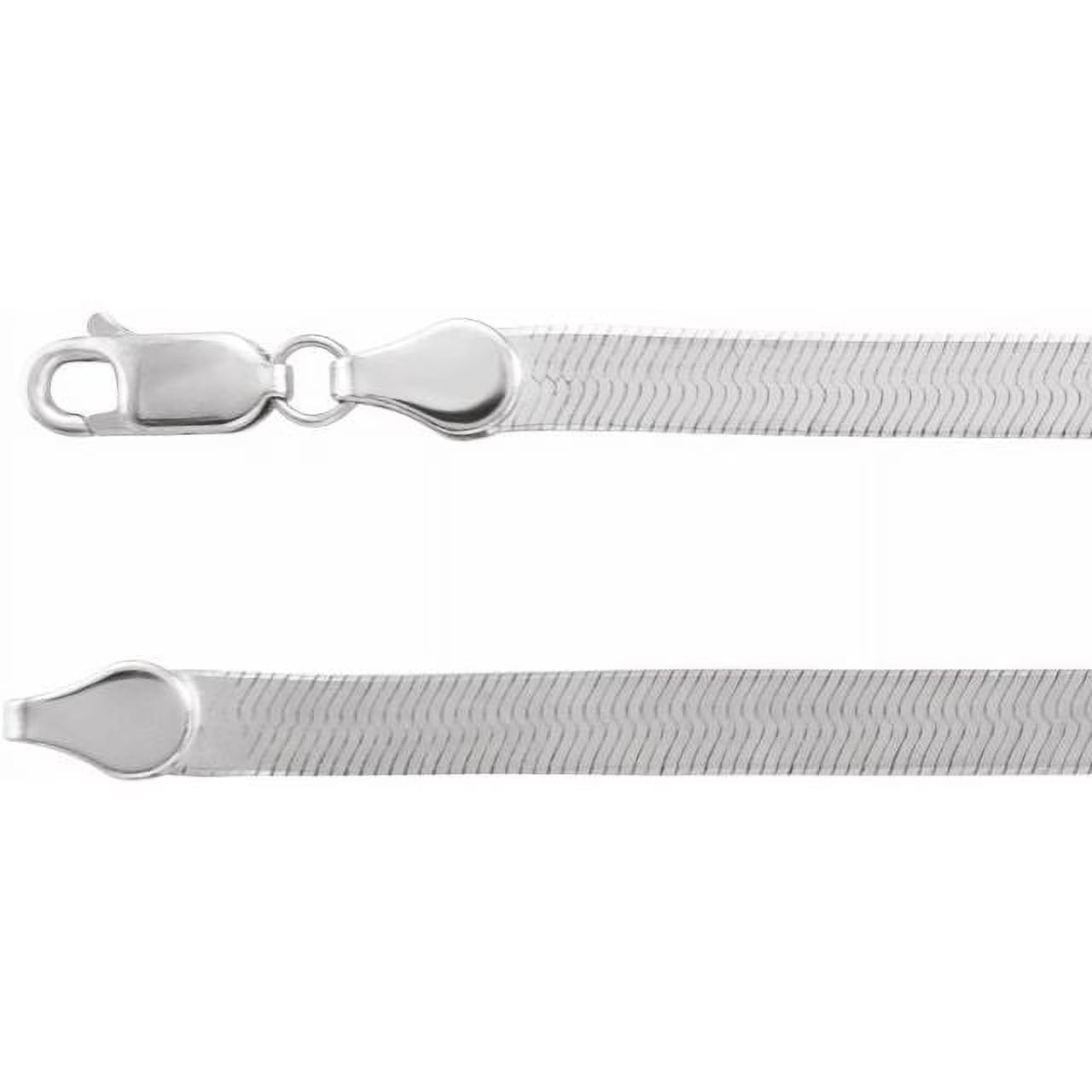 14K White 4.6 mm Flexible Herringbone 16" Chain I4901