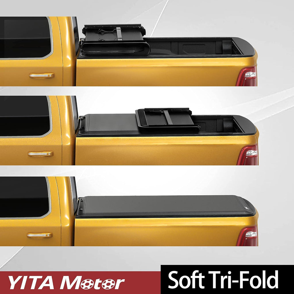 Soft Tri-fold Truck Bed Tonneau Cover for 6.5 ft Bed N671043