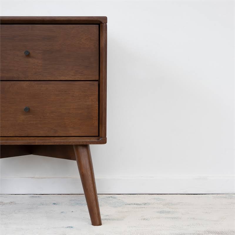 Brown Walnut Wood Night Stand I445650