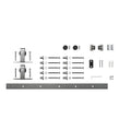 6 ft. Stainless Steel Sliding Barn Door Hardware Kit L542