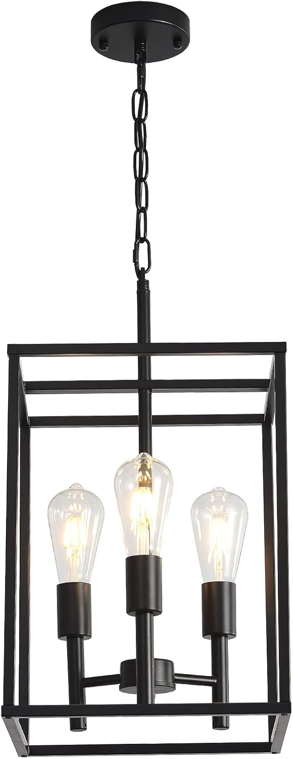 3-Light Black Farmhouse Chandelier Y339