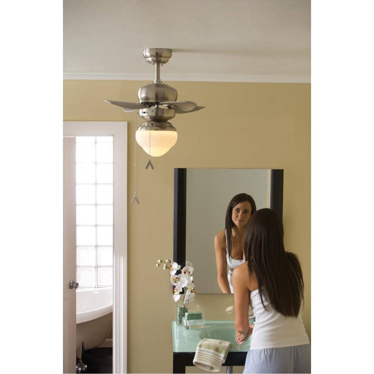 White 4-Blade 20x22 Mini Indoor Ceiling Fan X8144