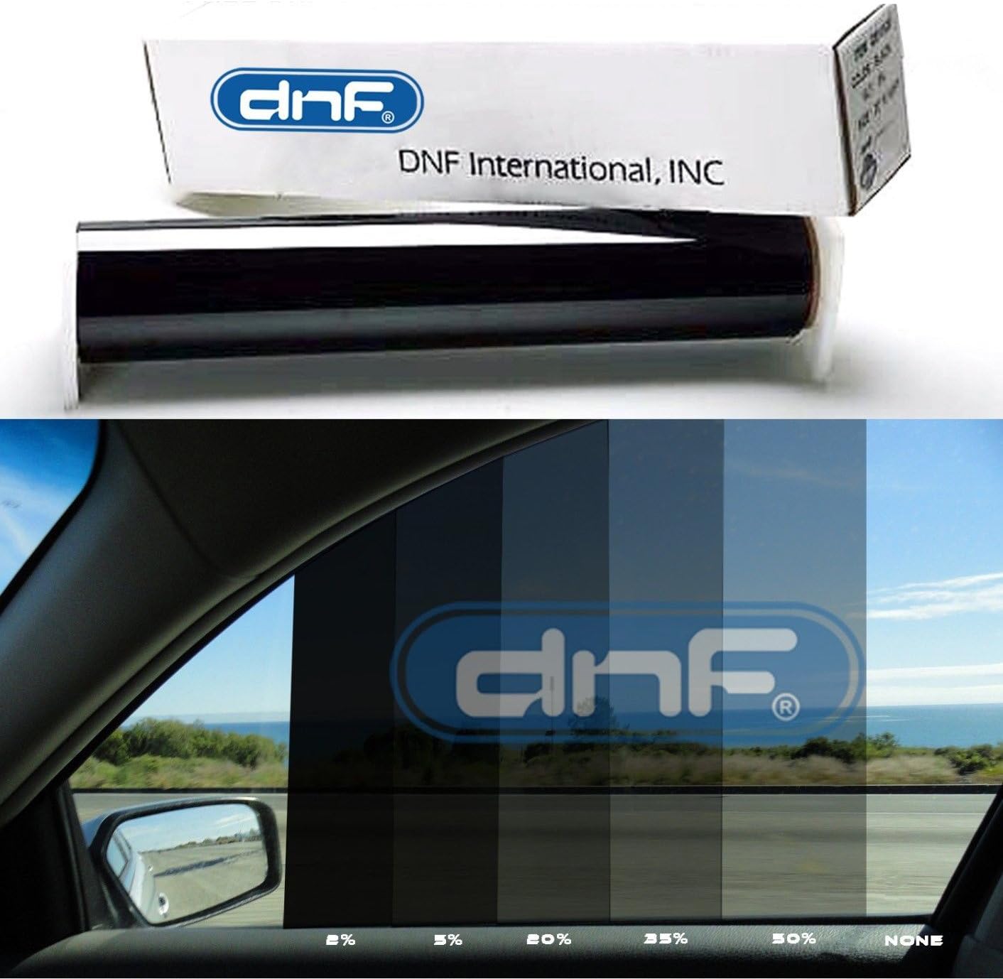 Black 35% 24" X 100 Feet Window Tint Film with Squeegee F8737