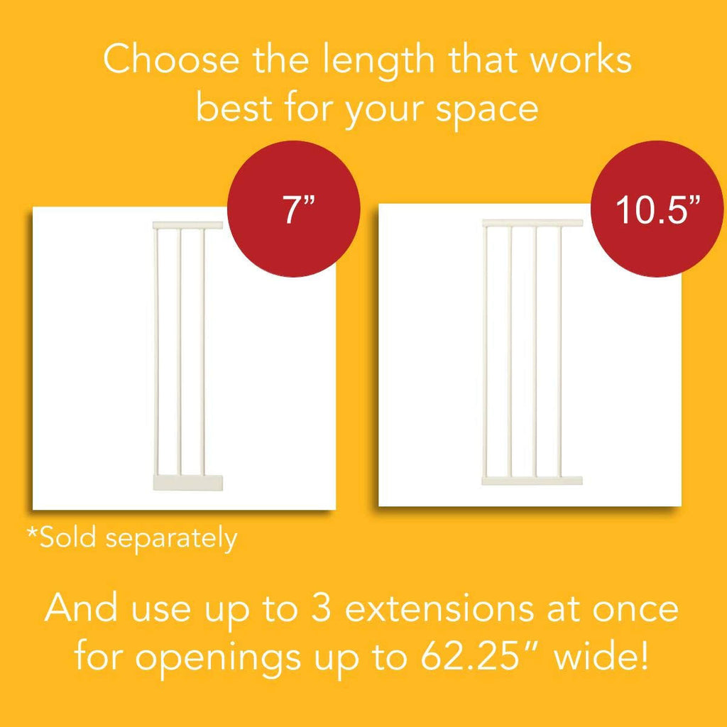 Easy-Close 28-38.5x22 Child or Pet Safety Gate + 10.5x22 Gate Extension C871