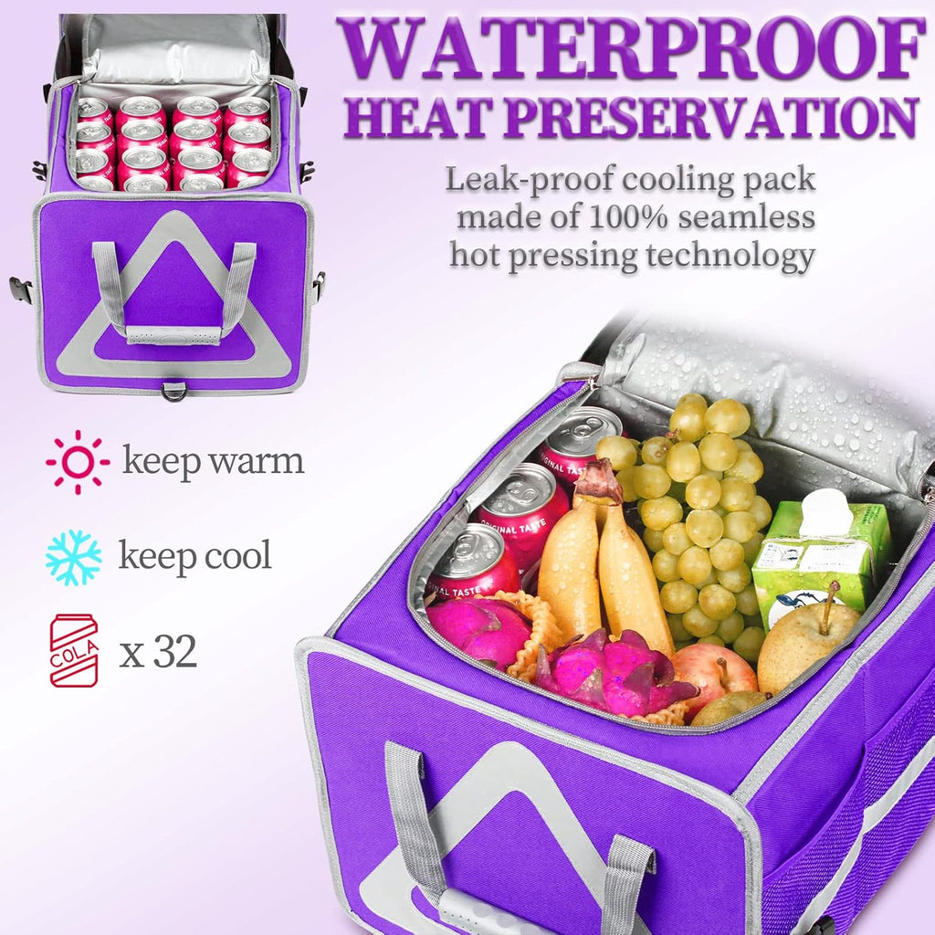 Purple Waterproof Trunk Organizer with Cooler, Pack of 2 A9645