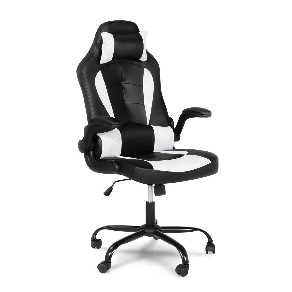 Black and White 47-Inch Desk and Chair Set A636