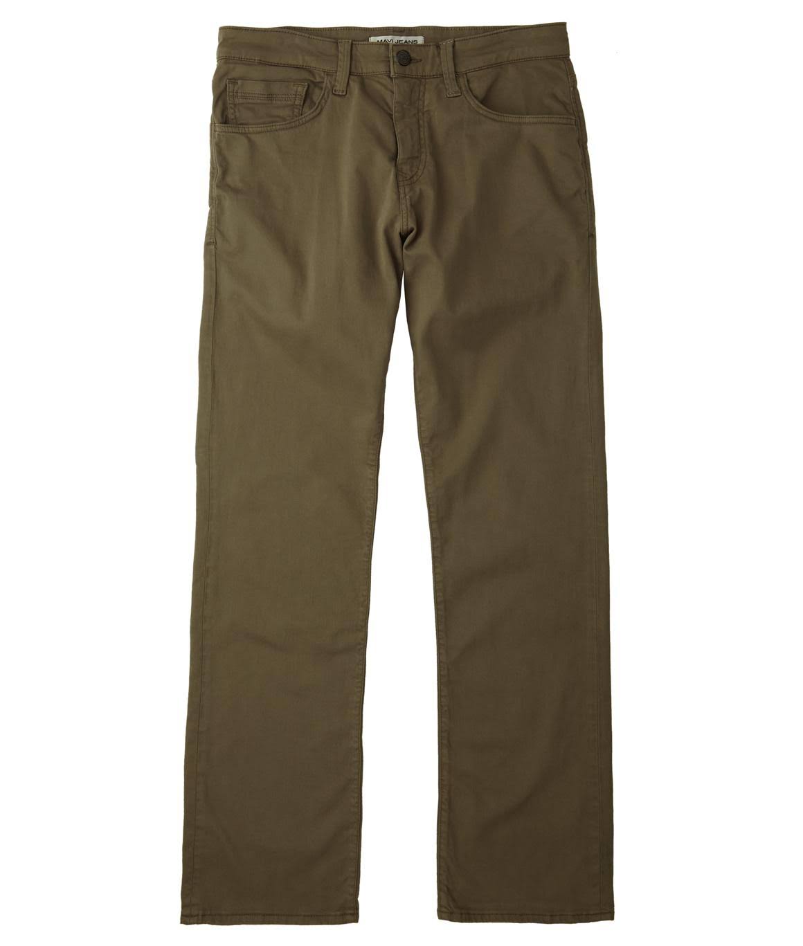 Dusty Olive Twill Relaxed Straight Pant 31x32 Q732