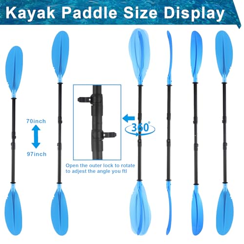 4 Piece Telescopic Kayak Paddle I378