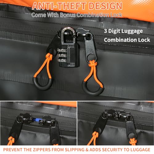 21 Cubic Feet 100% Waterproof Heavy Duty 840D Rooftop Cargo Bag with Anti-Slip Mat O992134