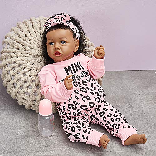 22.8 Inch Soft Body African American Reborn Baby Doll C1507
