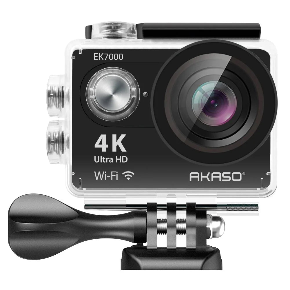 Black 4K Ultra HD 12MP Waterproof Action Camera R81325