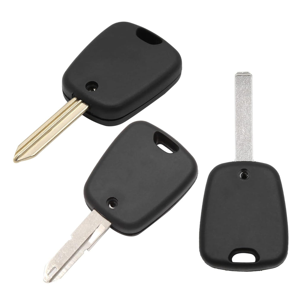65pcs 2 Buttons Uncut Insert Key Fob Case Remote Control Shell for Citroen for Peugeot 106 206 306 107 207 307 Pack of 2 M945671