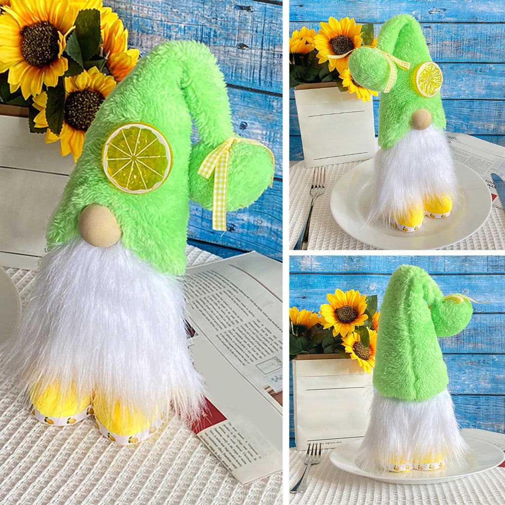 Gnomes Plush Doll Summer Style Faceless Doll Plushie Ornament Lemon Dwarf Doll Home Decor I127871