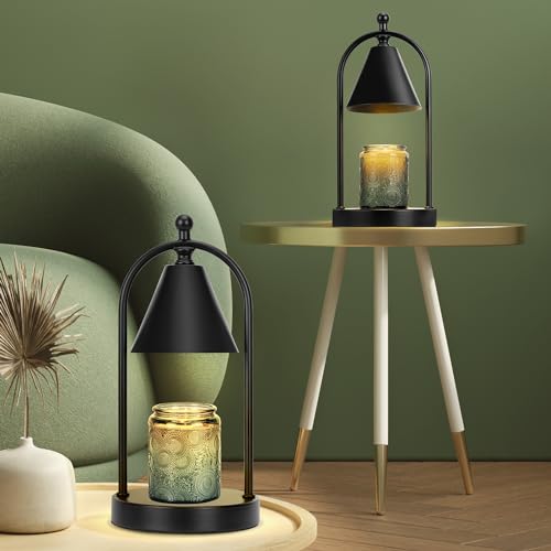 Candle Warmer Lamp with Timer, Electric Brass Candle Warmer Light, Dimmable Wax Melts Warmer R6882