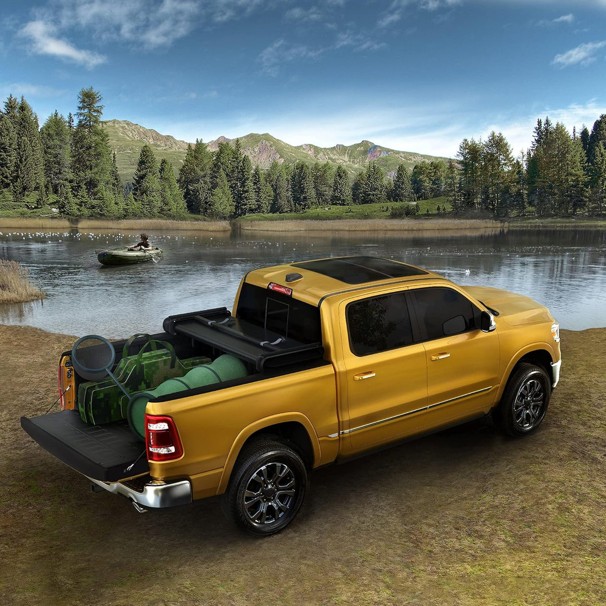 Soft Tri-fold Truck Bed Tonneau Cover for 6.5 ft Bed N671043