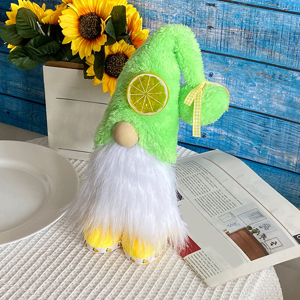 Gnomes Plush Doll Summer Style Faceless Doll Plushie Ornament Lemon Dwarf Doll Home Decor I127871